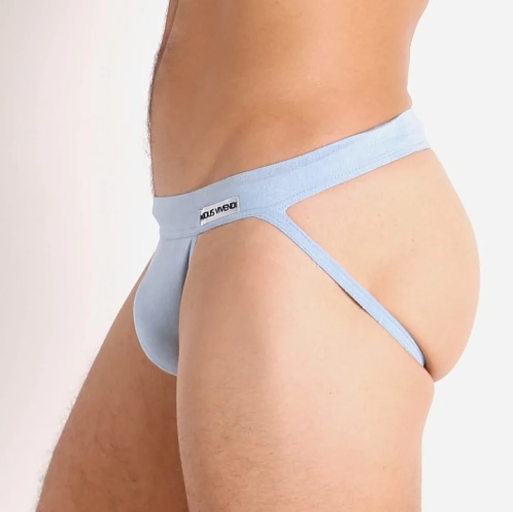 Jockstrap Modus Vivendi Suede Light Blue New Mens - Picture 2 of 5